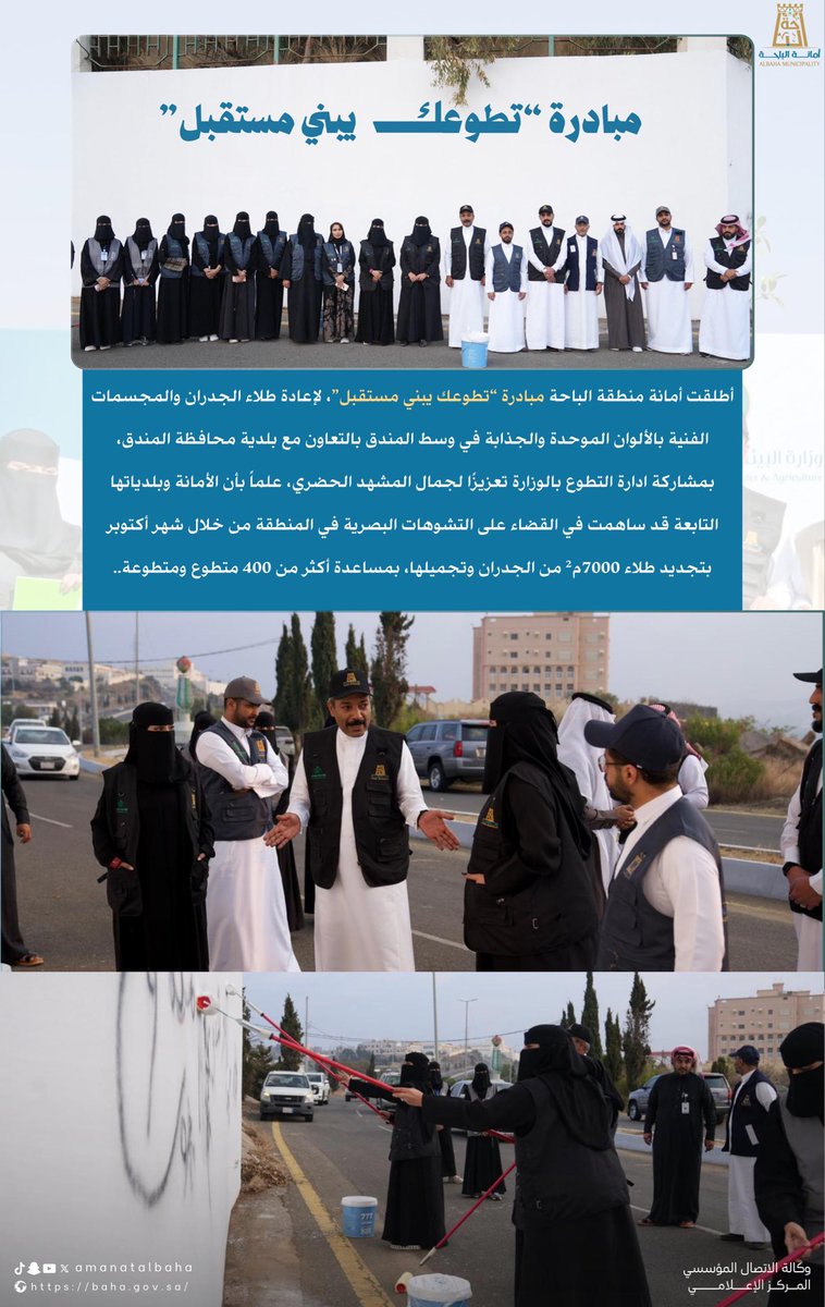 Beautifying Central Al-Mandaq through the Your Volunteering Builds the Future Initiative🎨